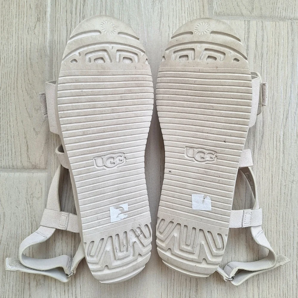 UGG Zayne Ankle Strap II women's Cream Adjustable Strap Platform Sandals Size 11